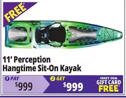Ocean State Job Lot 11' Perception Hangtime Sit-On Kayak offer