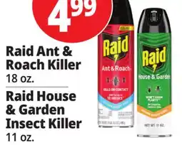 Ocean State Job Lot Raid Ant & Roach Killer 18 oz. Raid House & Garden Insect Killer 11 oz offer