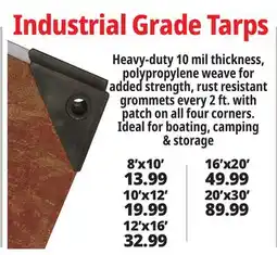 Ocean State Job Lot Industrial Grade Tarps offer