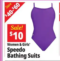 Ocean State Job Lot Women & Girls' Speedo Bathing Suits offer