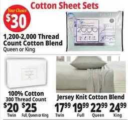 Ocean State Job Lot Cotton Sheet Sets offer