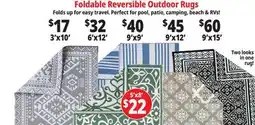 Ocean State Job Lot Foldable Reversible Outdoor Rugs offer