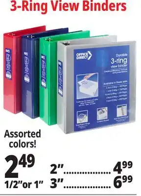 Ocean State Job Lot 3-Ring View Binders offer