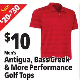 Ocean State Job Lot Men's Antigua, Bass Creek & More Performance Golf Tops offer