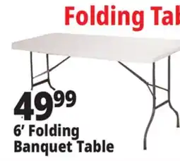 Ocean State Job Lot Enduro 6' Folding Banquet Table offer