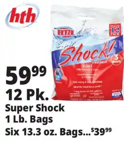 Ocean State Job Lot HTH Super Shock Pool Shock Treatment 12 Count offer