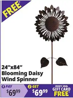 Ocean State Job Lot 24x84 Blooming Daisy Wind Spinner offer