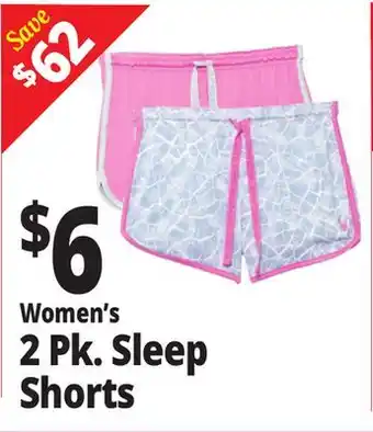 Ocean State Job Lot Women's 2 Pk. Sleep Shorts offer