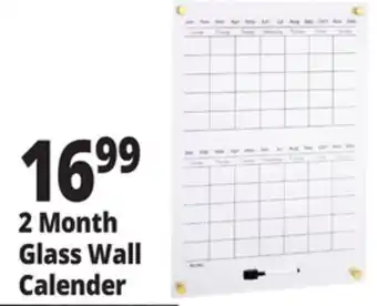 Ocean State Job Lot 2 Month Glass Wall Calender offer