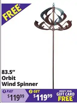 Ocean State Job Lot 83.5 Orbit Wind Spinner offer