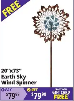 Ocean State Job Lot 20x73 Earth Sky Wind Spinner offer