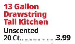 Ocean State Job Lot 13 Gallon Drawstring Tall Kitchen Unscented offer