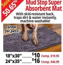 Ocean State Job Lot Mud Stop Super Absorbent Mat offer