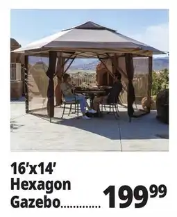 Ocean State Job Lot Hexagon Pop Up Gazebo offer