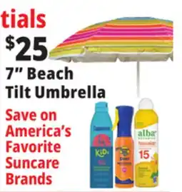 Ocean State Job Lot 7 Beach Tilt Umbrella offer