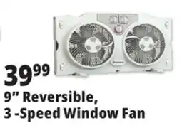 Ocean State Job Lot 9 Reversible, 3 -Speed Window Fan offer