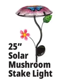 Ocean State Job Lot 25 Solar Mushroom Stake Light offer