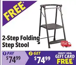 Ocean State Job Lot 2-Step Folding Step Stool offer