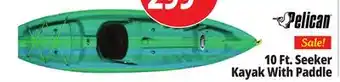 Ocean State Job Lot Pelican Seeker 100X Kayak w/ Paddle offer