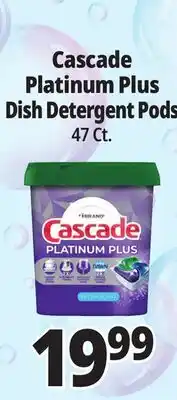 Ocean State Job Lot Cascade Platinum Plus Dish Detergent Pods offer