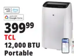 Ocean State Job Lot TCL 9 500 BTU (6 000 DOE) Smart Portable Air Conditioner offer