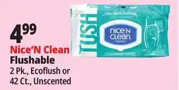 Ocean State Job Lot Nice'n Clean Flushable Wipes 42 ct offer