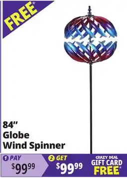 Ocean State Job Lot 84 Globe Wind Spinner offer