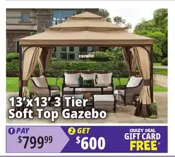 Ocean State Job Lot Hexagon Pop Up Gazebo 16' x 14' offer