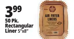 Ocean State Job Lot Baker's Choice Rectangle Air Fryer Liners 50 Count offer