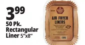 Ocean State Job Lot Baker's Choice Rectangle Air Fryer Liners 50 Count offer