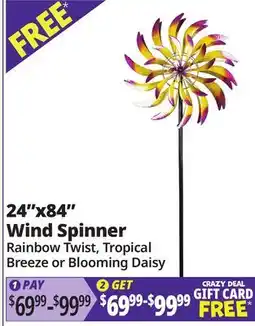 Ocean State Job Lot 24x84 Wind Spinner offer