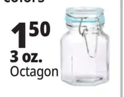Ocean State Job Lot Spice Jar Glass 3oz Octagon with Flip Top Lid offer