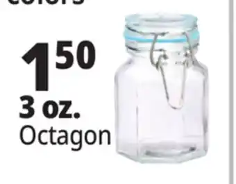 Ocean State Job Lot Spice Jar Glass 3oz Octagon with Flip Top Lid offer