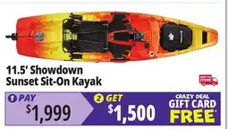 Ocean State Job Lot Perception Showdown 11.5 Fishing Pedal Kayak Dapper offer