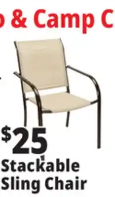 Ocean State Job Lot Steel Patio Sling Chair Tan offer