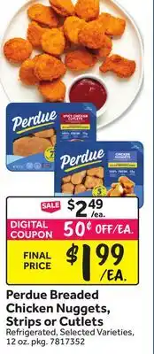 Stop&Shop Perdue Breaded Chicken Nuggets, Strips or Cutlets offer