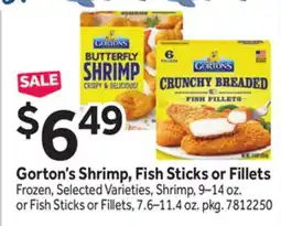 Stop&Shop Gorton's Shrimp, Fish Sticks or Fillets offer