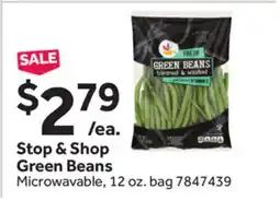 Stop&Shop Stop & Shop Green Beans offer