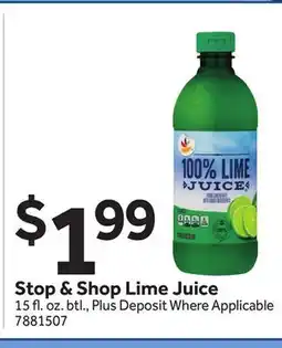 Stop&Shop Stop & Shop Lime Juice offer