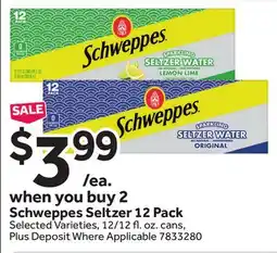 Stop&Shop Schweppes Seltzer offer
