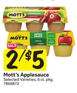 Stop&Shop Mott's Applesauce offer