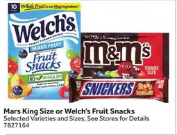 Stop&Shop Mars King Size or Welch's Fruit Snacks offer