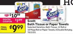 Stop&Shop Scott Bath Tissue or Paper Towels offer