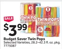Stop&Shop Budget Saver Twin Pops offer