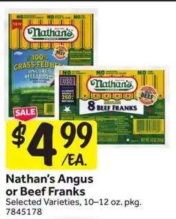 Stop&Shop Nathan's Angus or Beef Franks offer