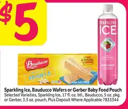 Stop&Shop Sparkling Ice, Bauducco Wafers or Gerber Baby Food Pouch offer