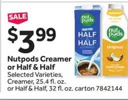 Stop&Shop Nutpods Creamer or Half & Half offer