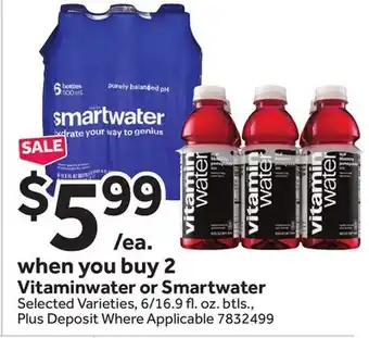 Stop&Shop Vitaminwater or Smartwater offer