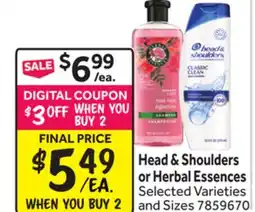 Stop&Shop Head & Shoulders or Herbal Essences offer