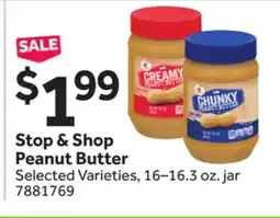 Stop&Shop Stop & Shop Peanut Butter offer